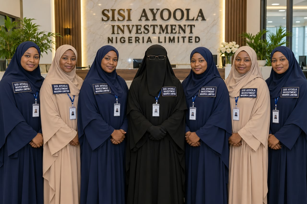 The Sisi Ayoola Investment Nigeria Limited team standing together in the company's reception